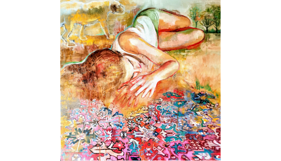 Η κοιμωμένη, 60x60cm, λάδι σε καμβά, 2020