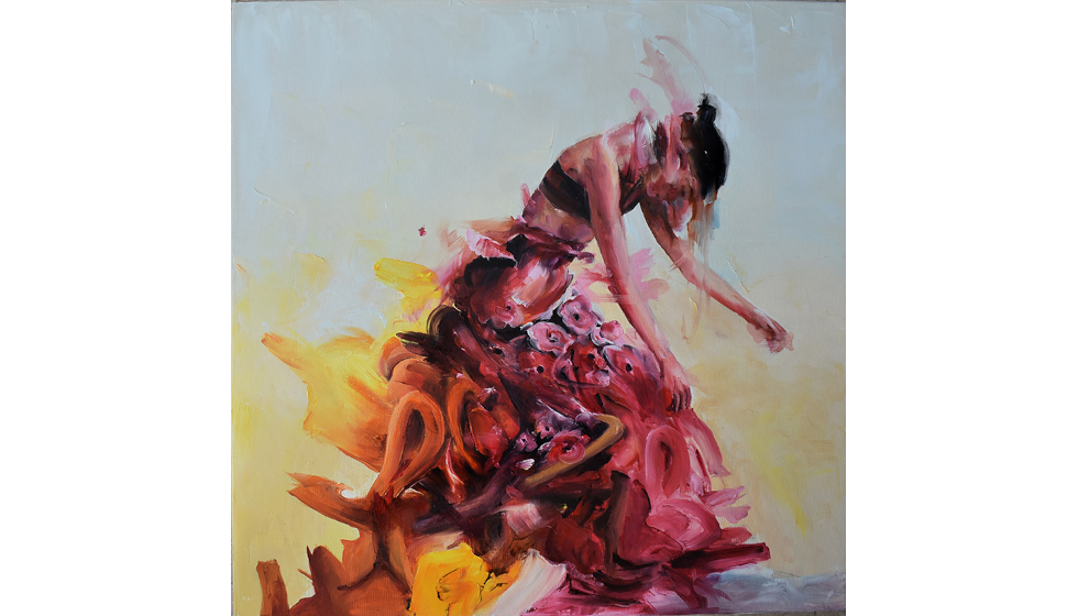 Moving through, 60x60, Λάδι σε καμβά